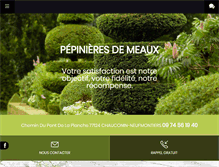 Tablet Screenshot of pepinieresdemeaux.com